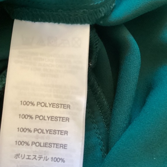 J Crew green Tassel‎ Trim popover blouse size 2 - Picture 7 of 7